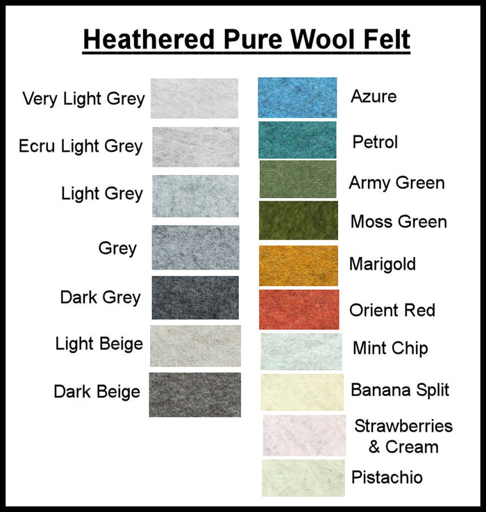 Heathered Pure Wool Felt