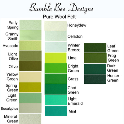 100% Pure Wool Felt - Australian Merino Wool – BumbleBeeDesigns