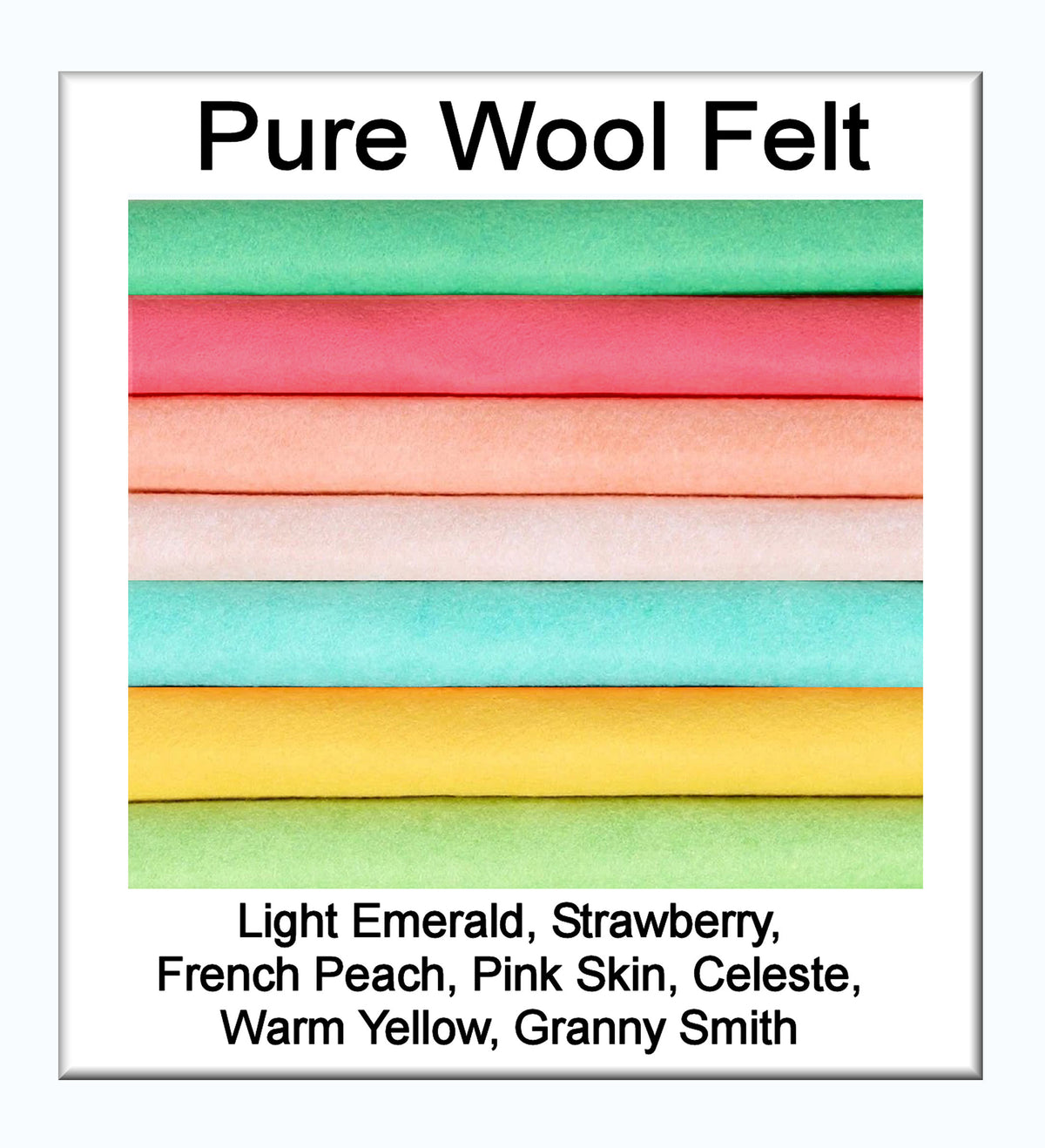 Pure Wool Felt - Spring Shades - 7 squares