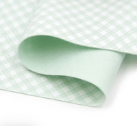 100% Pure Wool Felt - Gingham felt spring shades - non ravelling
