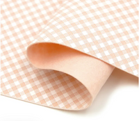 100% Pure Wool Felt - Gingham felt spring shades - non ravelling
