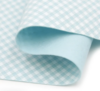 100% Pure Wool Felt - Gingham felt spring shades - non ravelling