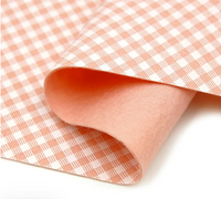 100% Pure Wool Felt - Gingham felt spring shades - non ravelling