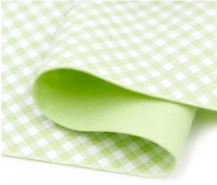100% Pure Wool Felt - Gingham felt spring shades - non ravelling