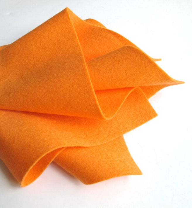 100% Pure Wool Felt - Light Orange