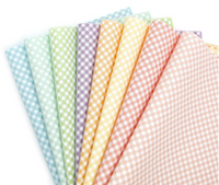 100% Pure Wool Felt - Gingham felt spring shades - non ravelling