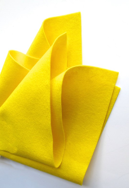 100% Pure Wool Felt - Yellow