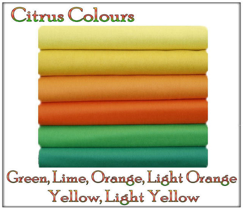 felt chemical free - 12 squares - citrus shades