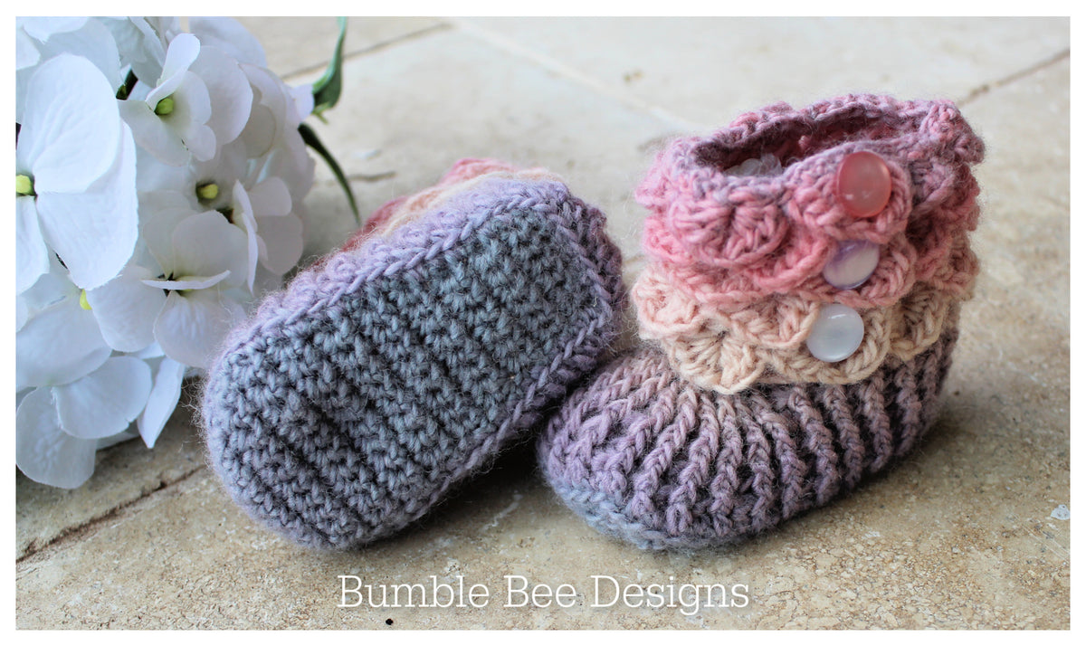 crocodile stitch baby booties that stay on - baby slippers - baby booties - new baby gift - rainbow - 6-12 months