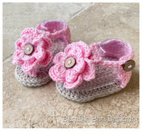 Crochet Flower baby sandals, gladiator sandals